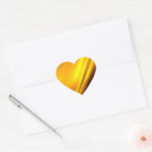 Elegant Gold Satin Faux textuur Hart Sticker (Envelop)