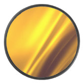 Elegant Gold Satin Faux textuur Hockey Puck (Voorkant)