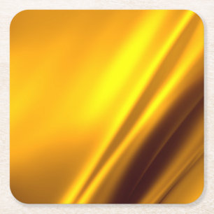 Elegant Gold Satin Faux textuur Kartonnen Onderzetters