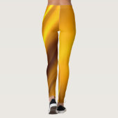 Elegant Gold Satin Faux textuur Leggings (Achterkant)