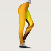 Elegant Gold Satin Faux textuur Leggings (Rechts)