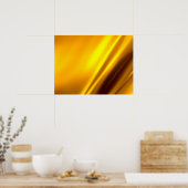 Elegant Gold Satin Faux textuur Poster (Keuken)