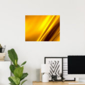 Elegant Gold Satin Faux textuur Poster (Thuiskantoor)