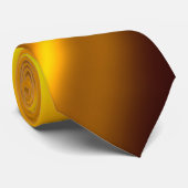 Elegant Gold Satin Faux textuur Stropdas (Opgerold)