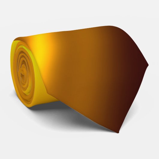 Elegant Gold Satin Faux textuur Stropdas (Opgerold)