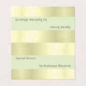 Elegant Gold Satin-look minimalistisch Professiona Visitekaartje (Buitenkant ongevouwen)