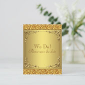 Elegant Gold Save the Date (Staand voorkant)