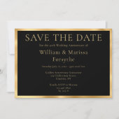 Elegant Gold Save the Date 50th Jubileum Card (Voorkant)