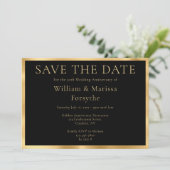 Elegant Gold Save the Date 50th Jubileum Card (Staand voorkant)