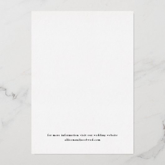 Elegant Gold Save the Date Folie Uitnodiging (Achterkant)