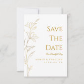 Elegant Gold Save the Date Islamic Wedding  (Voorkant)