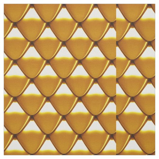 Elegant Gold Scale Patroon Stof (Swatch)