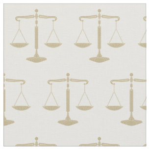 Elegant Gold Scales of Justice Advocaat Stof