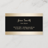 Elegant Gold Scissor Hair Stylist Visitekaartje (Achterkant)