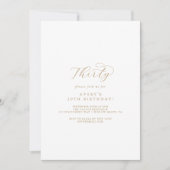 Elegant Gold Script 30e verjaardag Kaart (Voorkant)