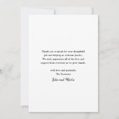 Elegant Gold Script 3 Foto Baby Bedankkaart (Achterkant)