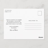 Elegant Gold Script 3 Foto Baby Hartelijk dank Briefkaart (Achterkant)