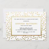 Elegant Gold Script 3 Foto Graduparty Kaart (Achterkant)