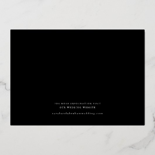 Elegant Gold Script 3 Fotocollage bewaart de datum Folie Uitnodiging (Achterkant)