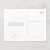 Elegant Gold Script 3 Fotosjabloon Dank je wel Briefkaart (Achterkant)