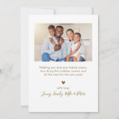 Elegant Gold Script 5 Photo Collage Christmas Feestdagenkaart (Achterkant)