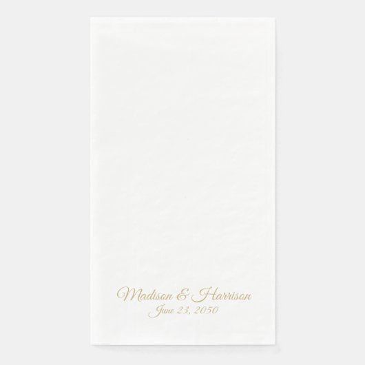 Elegant Gold script, aangepaste namen date chic br Servet (Voorkant)