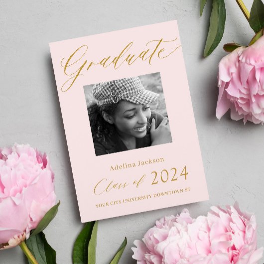 Elegant Gold script afstuderen moderne typografie Aankondiging