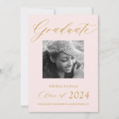 Elegant Gold script afstuderen moderne typografie Aankondiging (Voorkant)