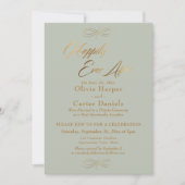 Elegant Gold Script altijd na, Sage Green Kaart (Voorkant)