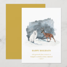 Elegant Gold Script Arctic Winter Business