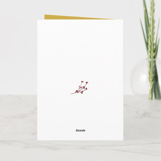 Elegant Gold Script Arctic Winter Minimalist Feestdagen Kaart (Achterkant)
