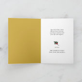 Elegant Gold Script Arctic Winter Minimalist Feestdagen Kaart (Binnen)