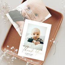 Elegant Gold Script Baby Foto