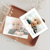Elegant Gold Script Baby Foto Bedankkaart