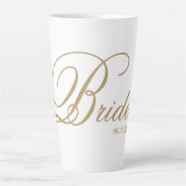 Elegant Gold Script Bride Latte Mok (Voorkant)