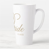 Elegant Gold Script Bride Latte Mok (Rechts)