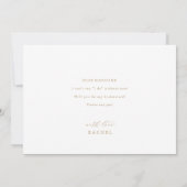 Elegant Gold Script Bridesmaid-voorstel Kaart (Achterkant)