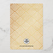 Elegant Gold Script Business Kerstmis Folie Feestdagenkaart (Achterkant)