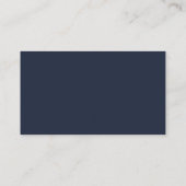 Elegant Gold Script Calligraphy Navy Blue Wedding Plaatskaartje (Achterkant)