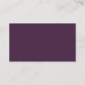Elegant Gold Script Calligraphy on Plum Wedding Plaatskaartje (Achterkant)