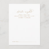 Elegant Gold Script Date Night Idea Advice Kaart (Voorkant)