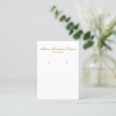 Elegant Gold Script Earning Display Card-kaart Visitekaartje (Staand voorkant)