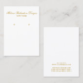 Elegant Gold Script Earning Display Card-kaart Visitekaartje (Voorkant / Achterkant)