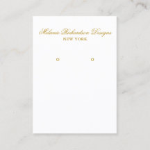 Elegant Gold Script Earning Display Card-kaart