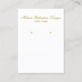Elegant Gold Script Earning Display Card-kaart Visitekaartje