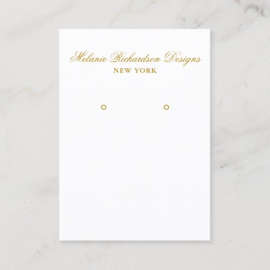 Elegant Gold Script Earning Display Card-kaart Visitekaartje (Voorkant)