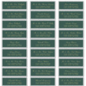 Elegant Gold Script Emerald Guest Adresetiketten Sticker (Voorkant)