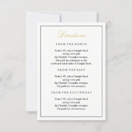 Elegant Gold Script Enclosure Kaart verticaal