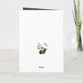 Elegant Gold Script Eucalyptus Foliage Greenery Feestdagen Kaart (Achterkant)