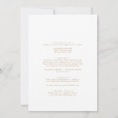 Elegant Gold Script Front en achter de bruiloft va Kaart (Achterkant)